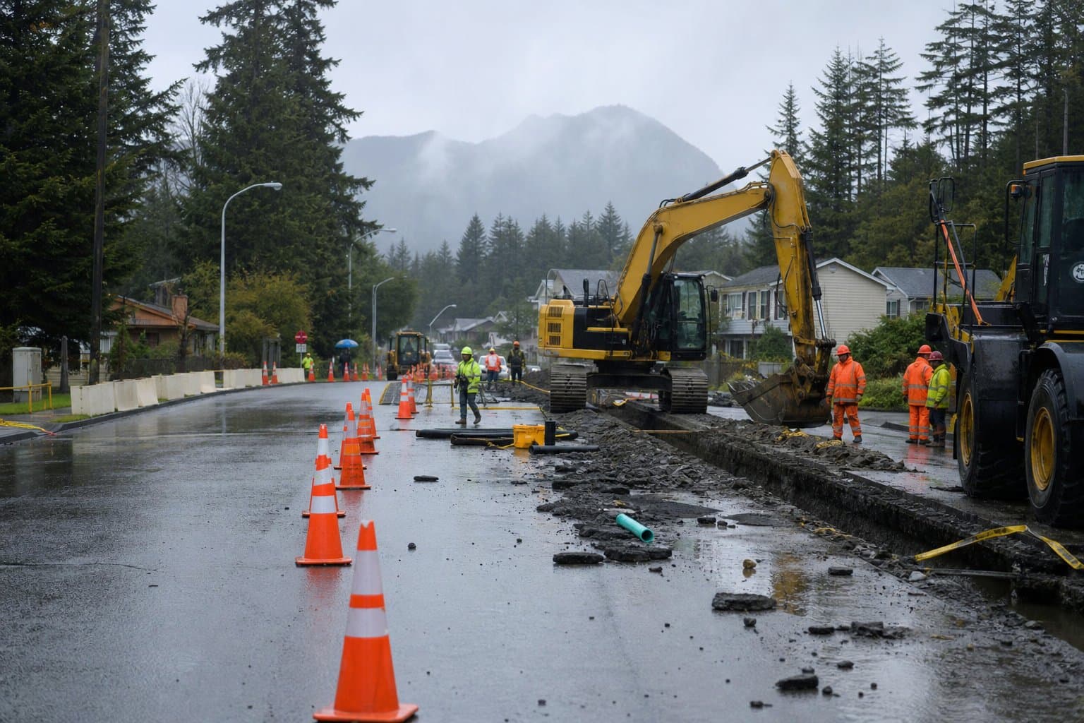 Cover image for article: Peterson Avenue closes both weekend days in Sitka for utility line work