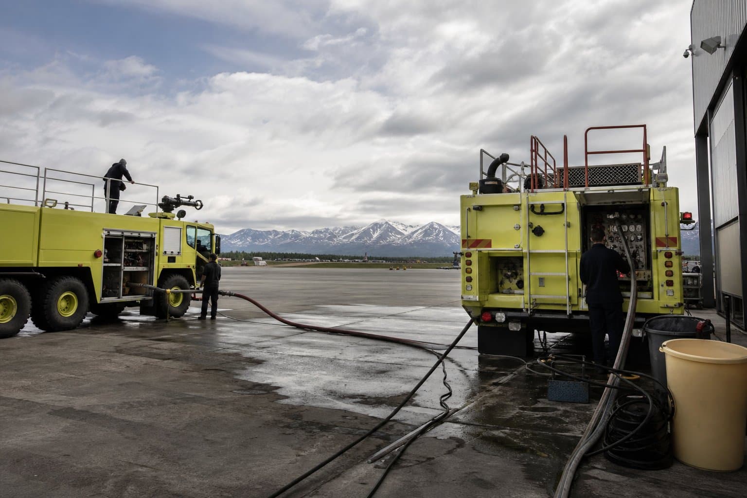 Cover image for article: Anchorage and Fairbanks airports finish swapping PFAS foam out of crash trucks