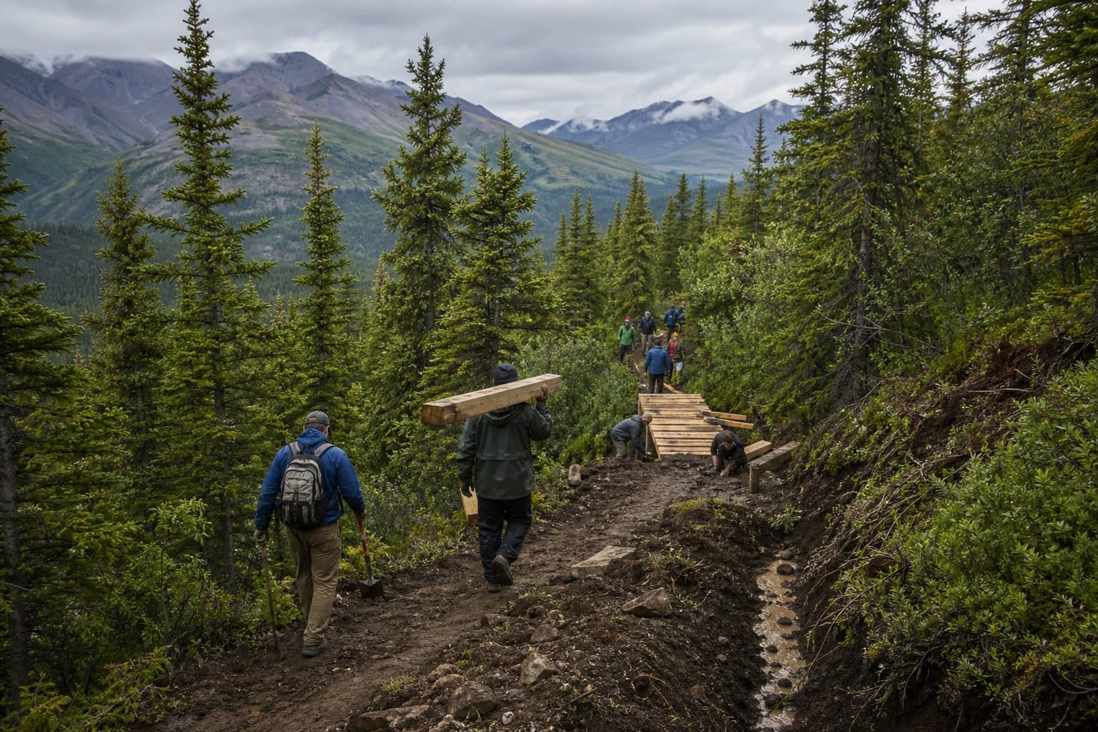 Cover image for article: Volunteers wanted to rebuild the Ermine Hill Trail to Kesugi Ridge