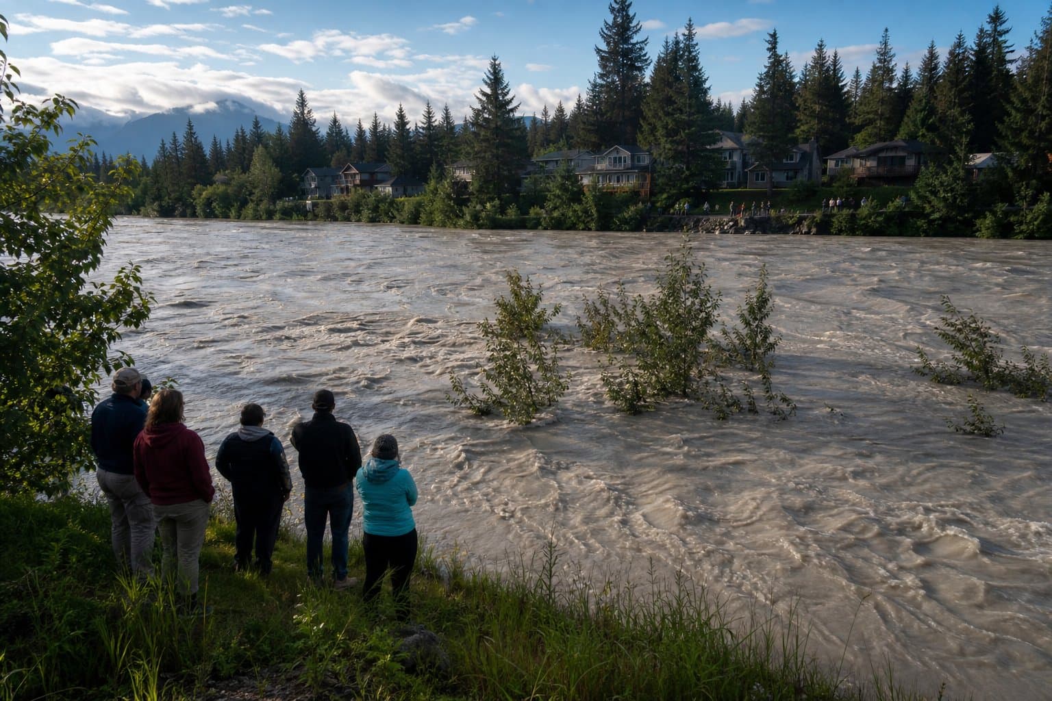 Cover image for article: Mendenhall River crests at 14.7 feet in Juneau major flood stage