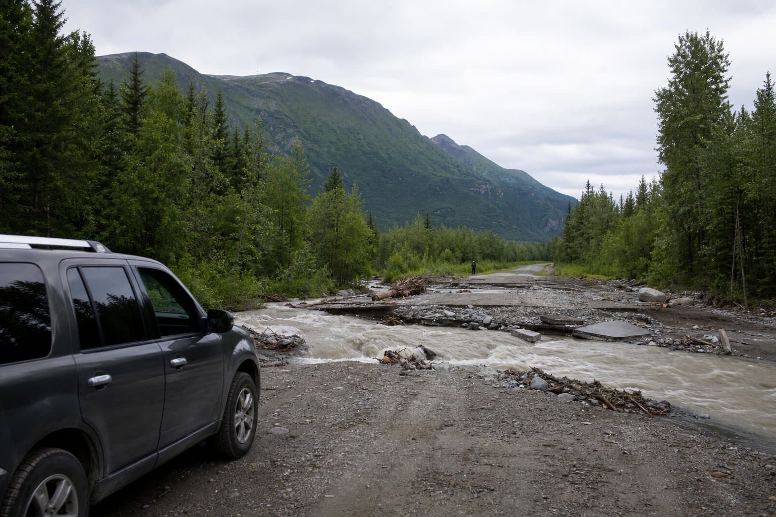 Cover image for article: West Petersville Road is washed out, and the creek won't let crews in
