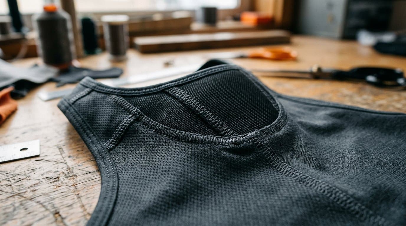Cover image for article: Delta Junction inventor wins design patent for sports bra with built-in neck guard