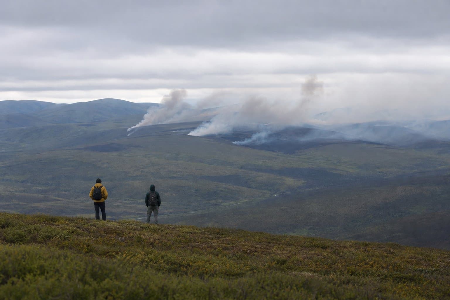 Cover image for article: Four wildfire investigations open on the North Slope within 17 minutes