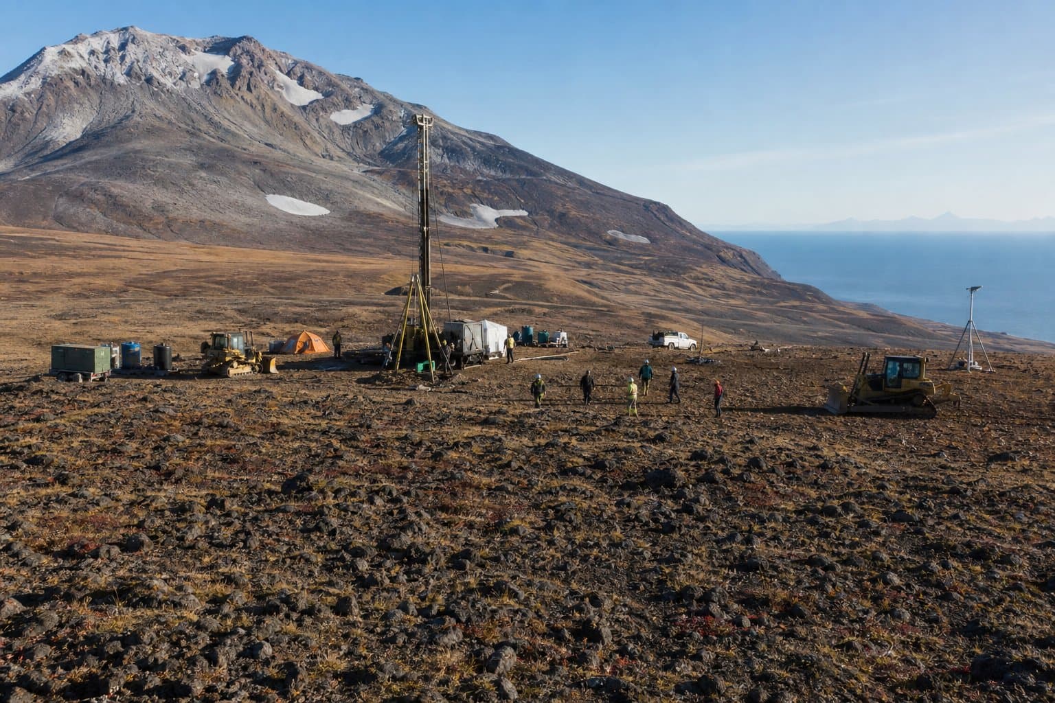 Cover image for article: Feds select Anchorage company to drill geothermal test well on Augustine volcano