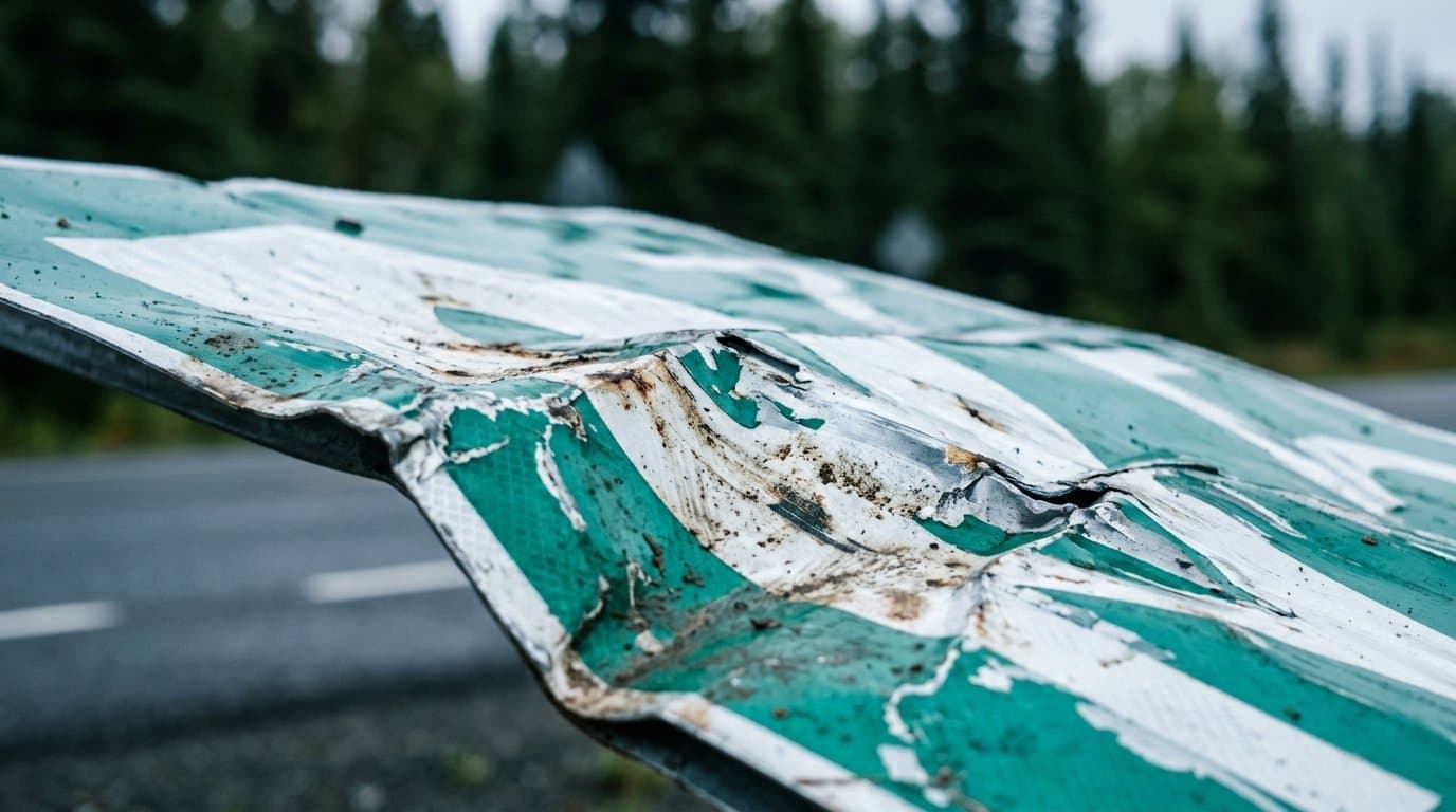 Cover image for article: Troopers arrest Fairbanks woman on felony DUI charge after Parks Highway sign crash