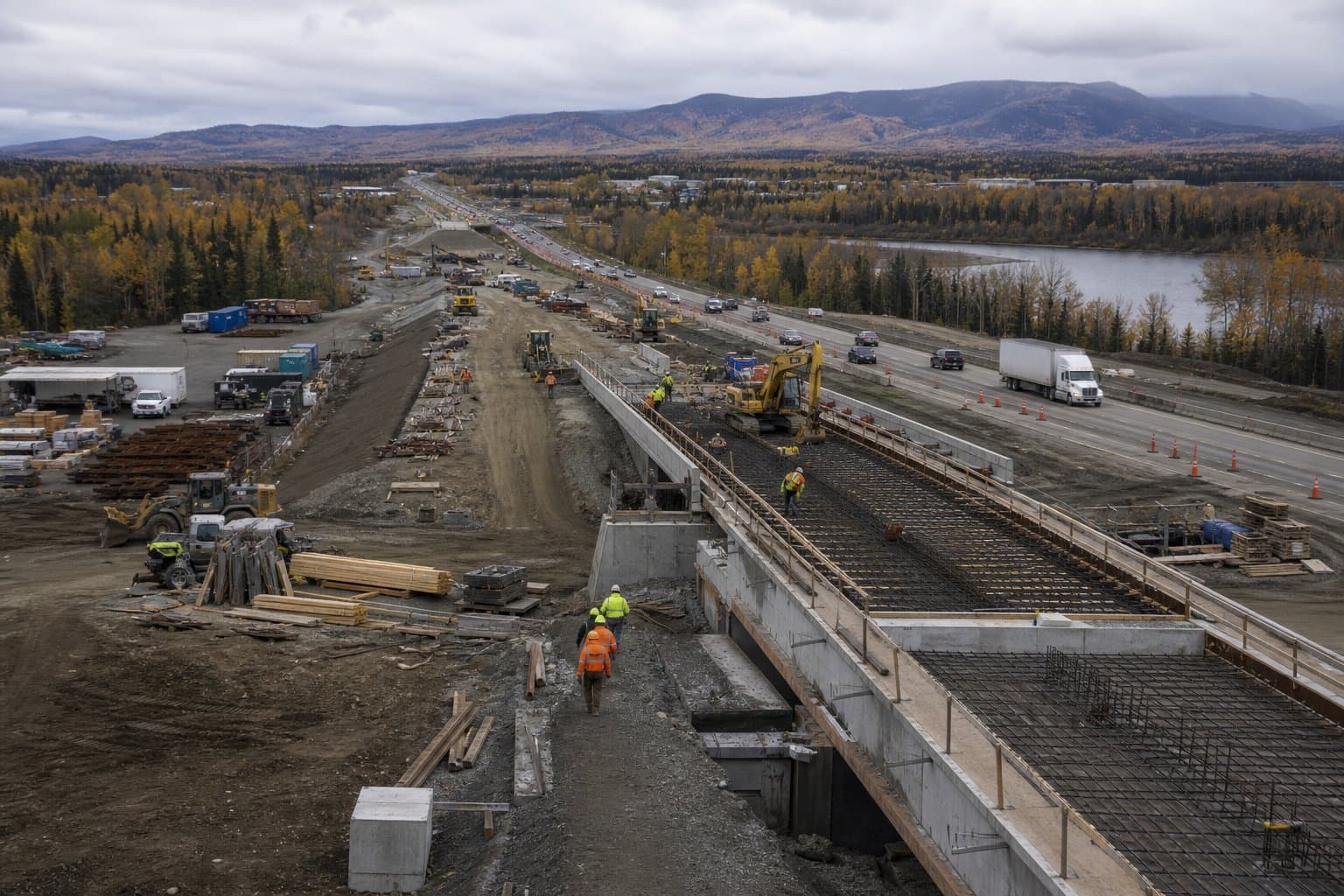 Cover image for article: Crews at Richardson Highway Chena bridges begin winter shutdown prep