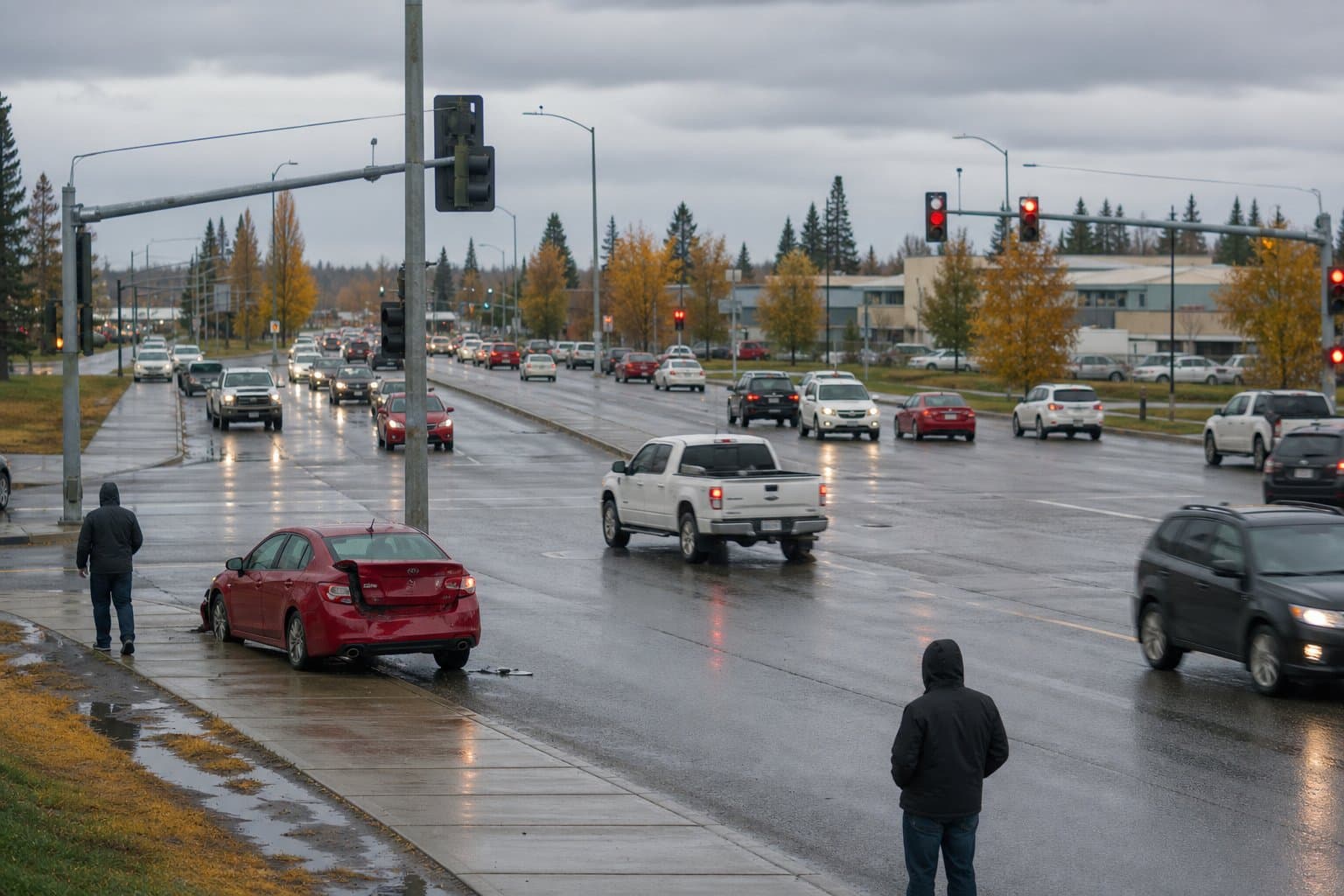 Cover image for article: Troopers seek red Subaru driver in Fairbanks hit-and-run at Farmers Loop