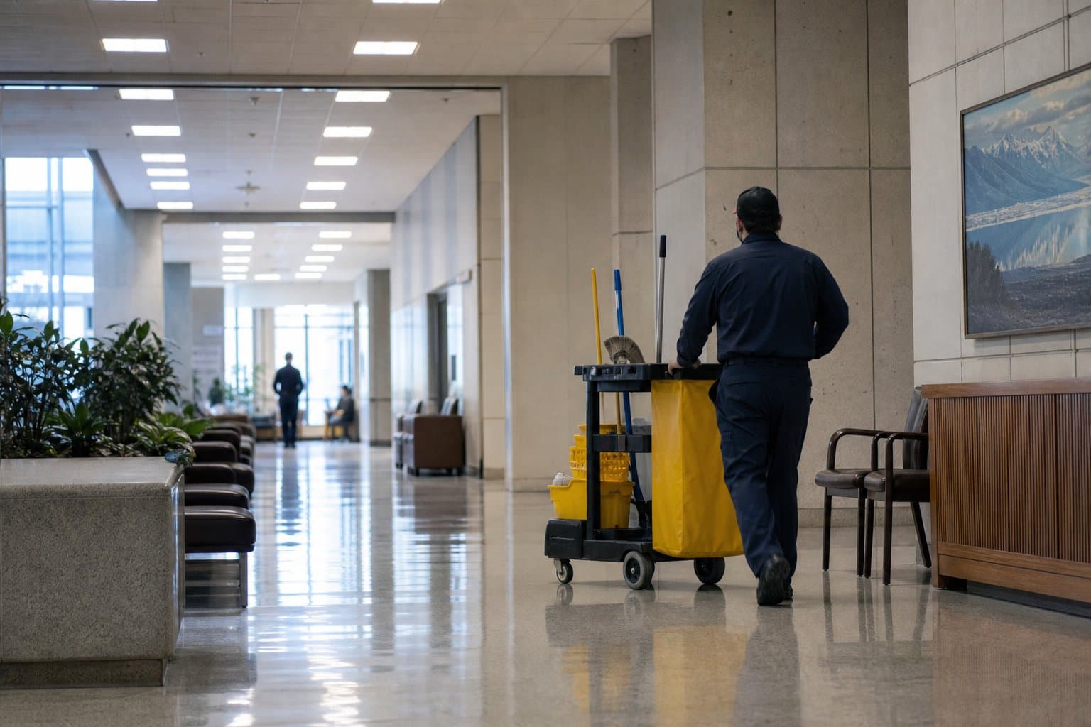 Cover image for article: Cleaning and snow contracts at Anchorage's legislative building go to bid