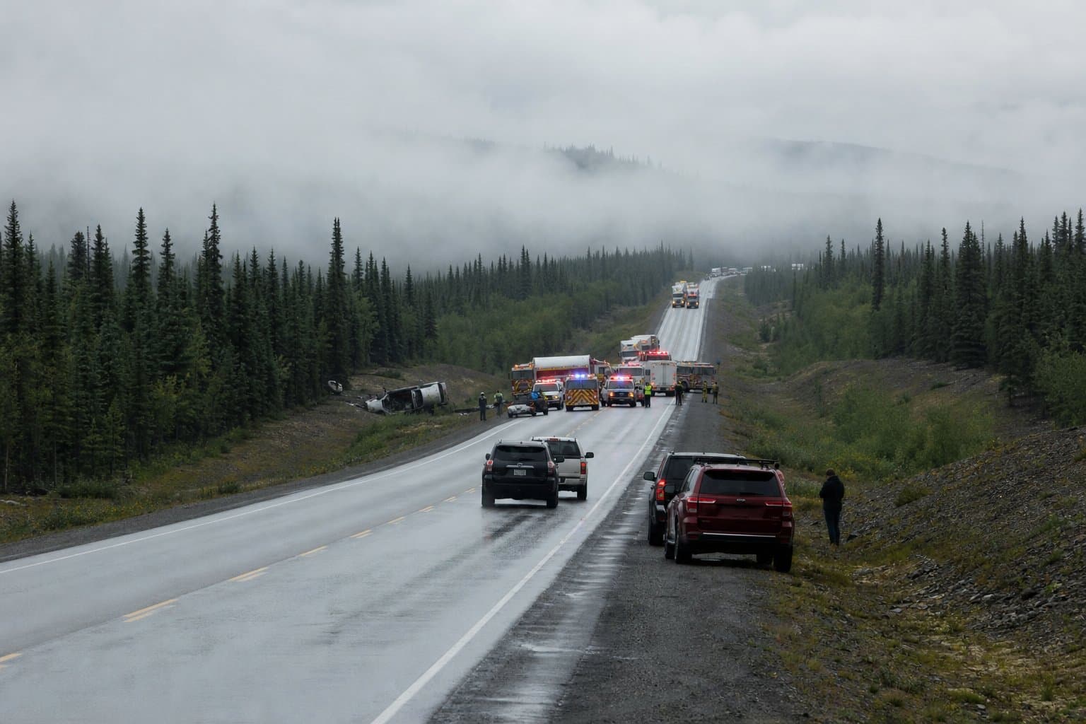 Cover image for article: Collision closes northbound Richardson Highway at Milepost 352, detour via Badger Road