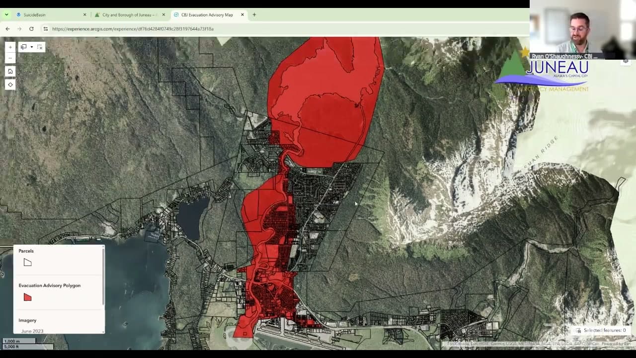 Cover image for article: Nearly 1,900 Juneau homes are under an evacuation advisory as a glacial flood nears
