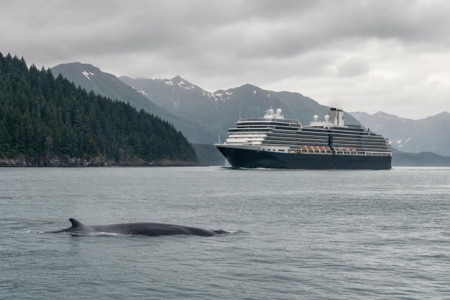 Cover image for article: A fin whale's death near Seward reopens Alaska's vessel-speed debate