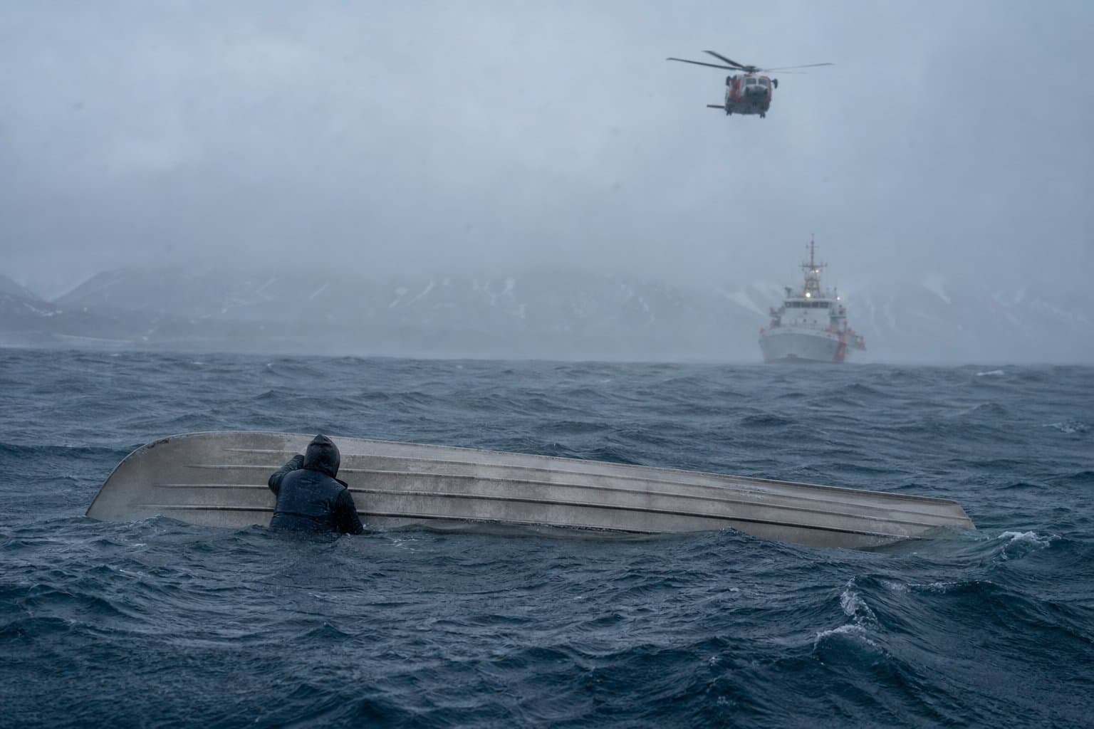 Cover image for article: Coast Guard finds 15-year-old alive on capsized skiff off St. Lawrence Island; two dead
