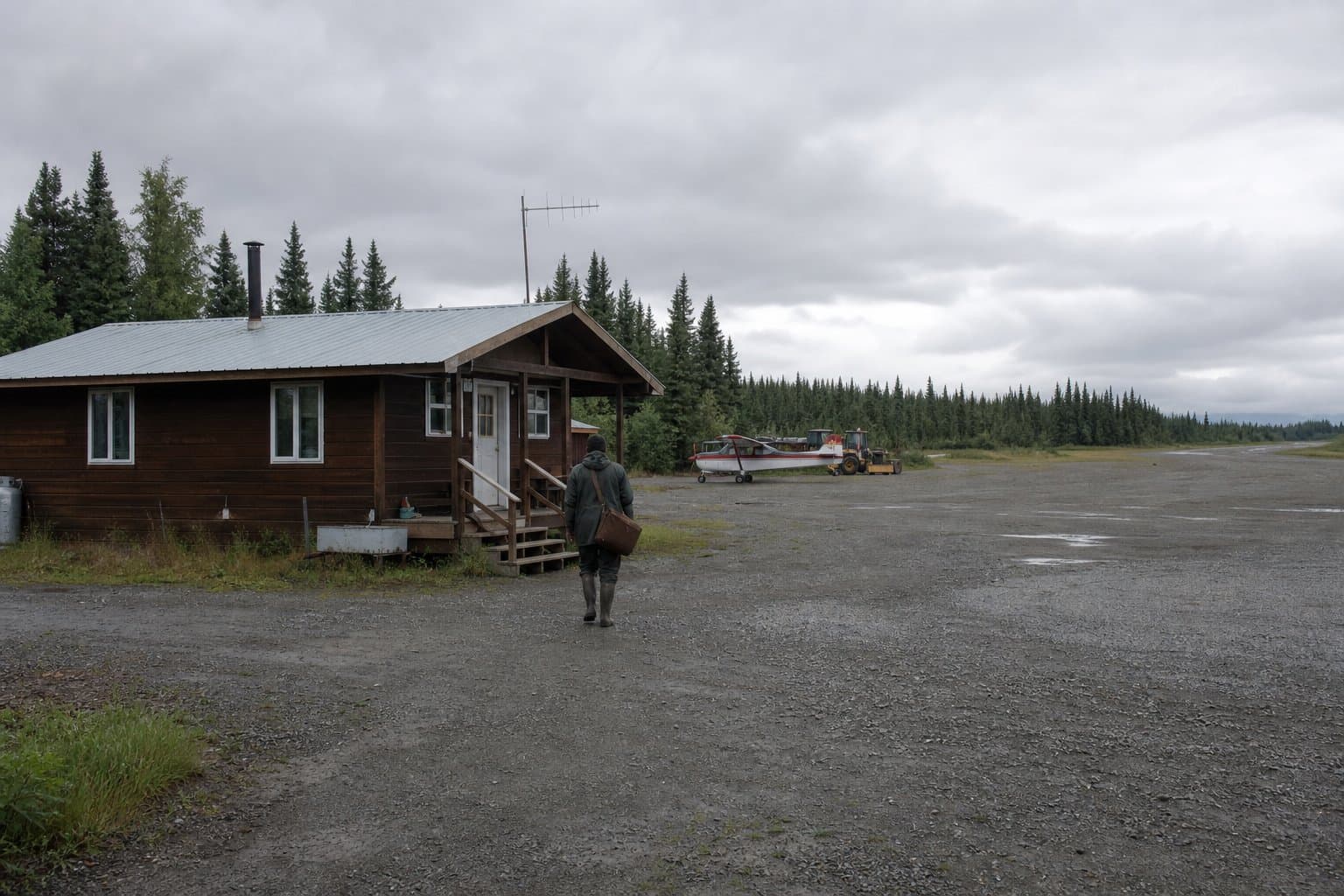 Cover image for article: Skwentna post office depends on a private cabin lease at the airport