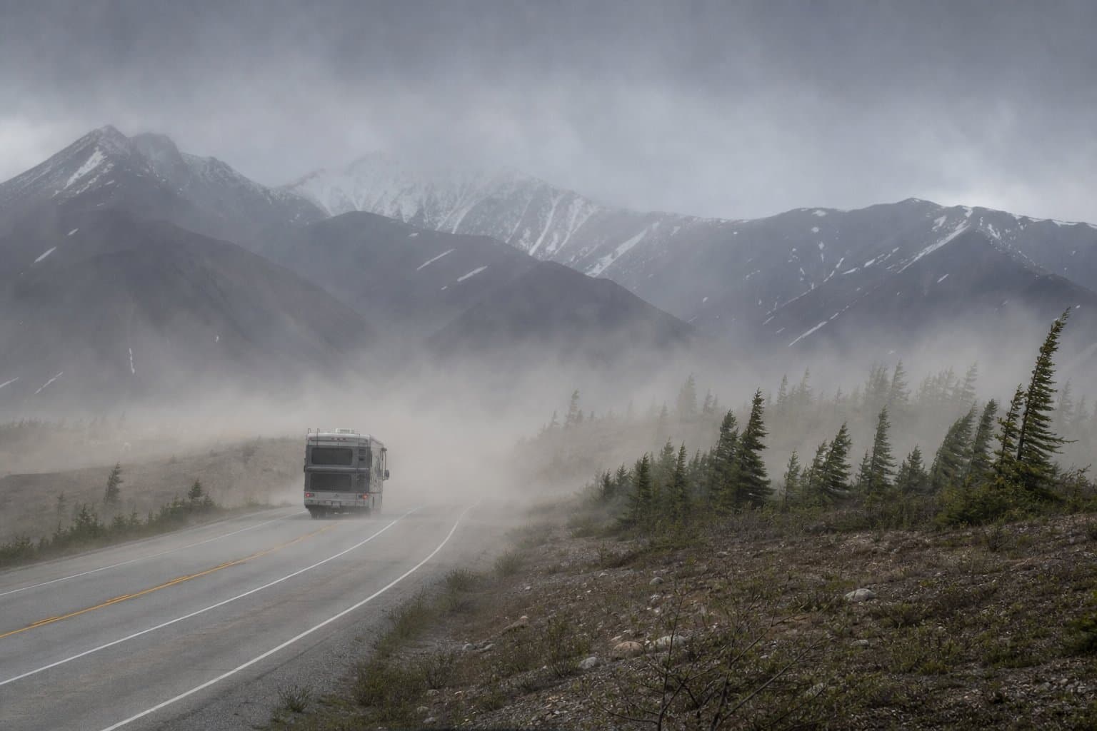 Cover image for article: Wind advisory remains in effect for Windy Pass with gusts to 65 mph