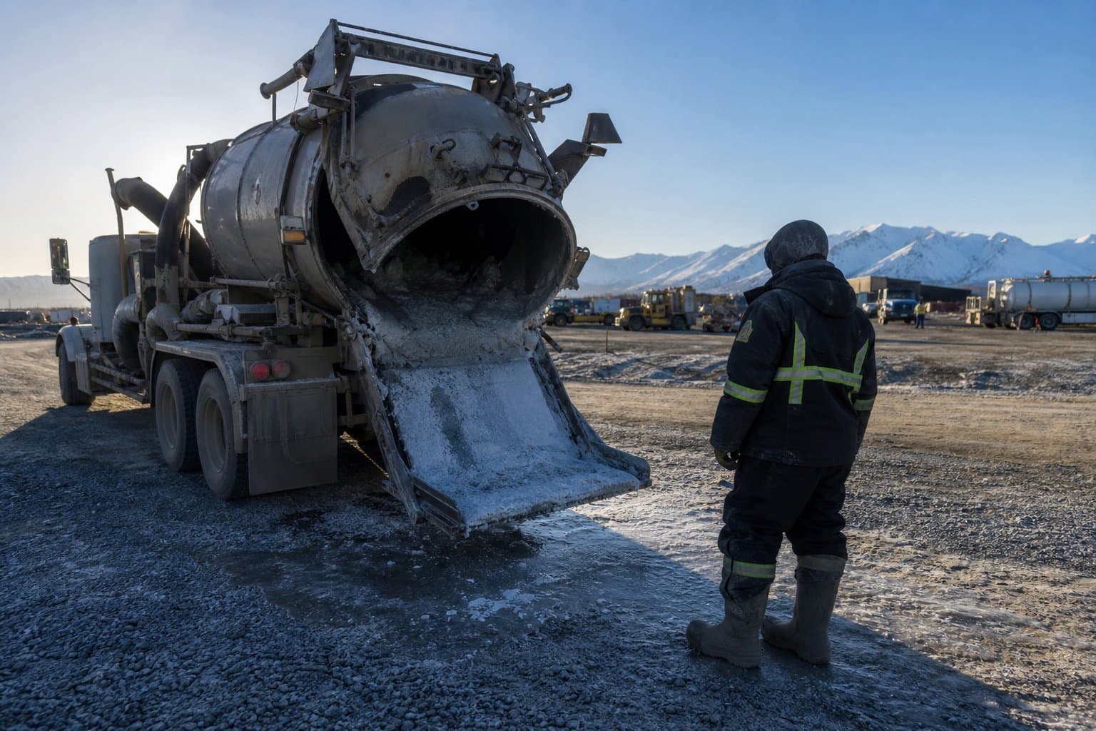Cover image for article: Nikiski inventor patents heated tailgate to keep drill slurry from freezing