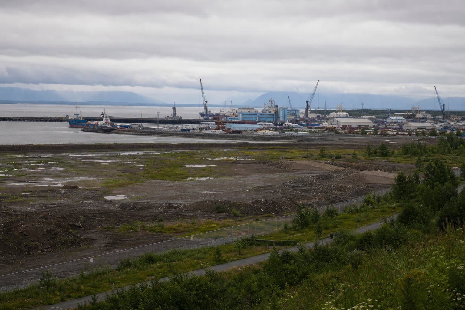 Cover image for article: A Corner of the Port of Anchorage Is Becoming a Park