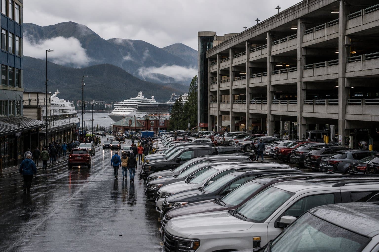 Cover image for article: Juneau committee to weigh 10% tax on rental cars staged near cruise docks