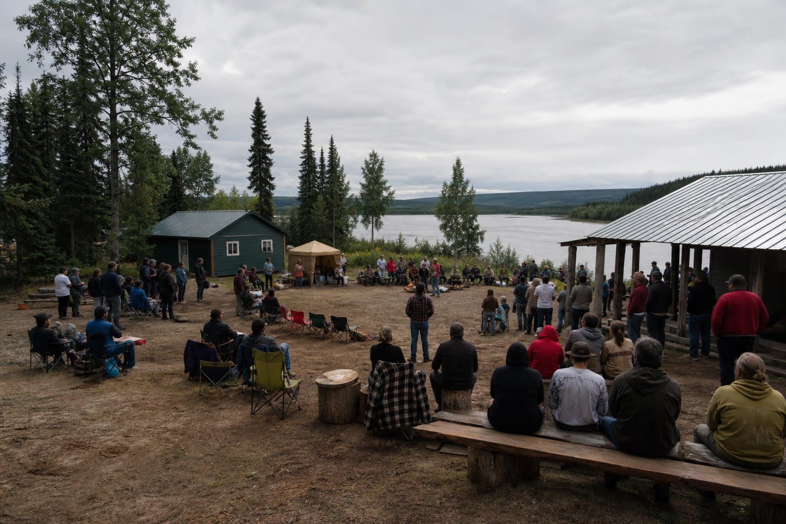 Cover image for article: At a remote Interior camp, sobriety is celebrated the Athabascan way
