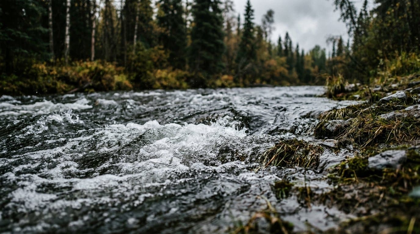 Cover image for article: Atmospheric river pushes small Interior streams toward bankfull