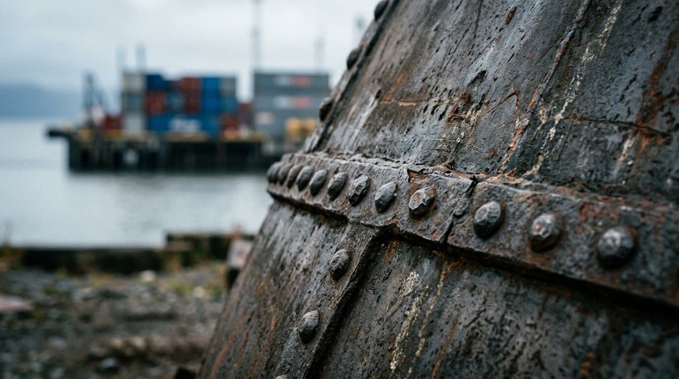 Cover image for article: Antimony plant equipment lands at Port MacKenzie before its air permit clears