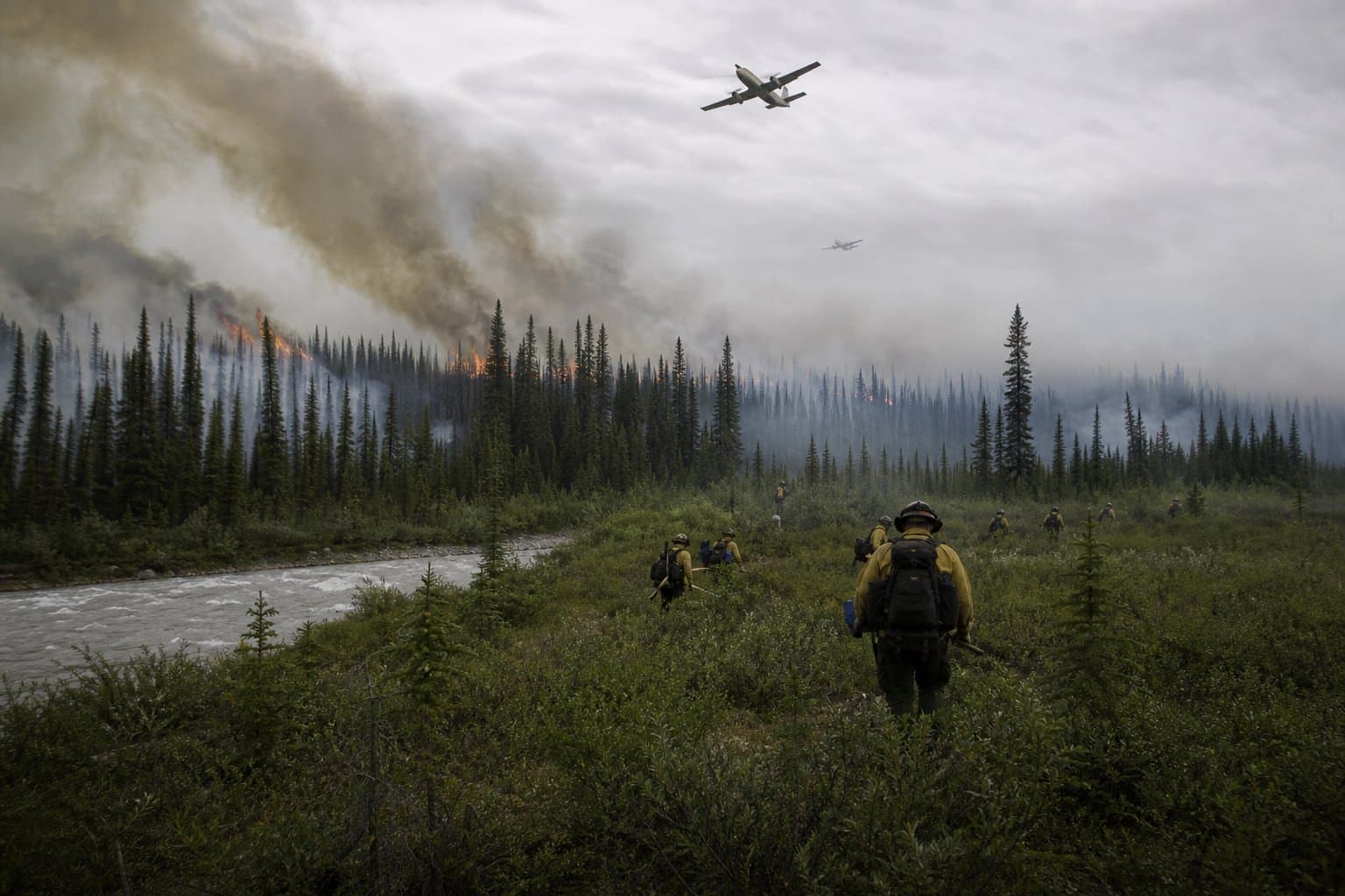 Cover image for article: Smokejumpers battle two wildfires near Ruby as smoke reaches village