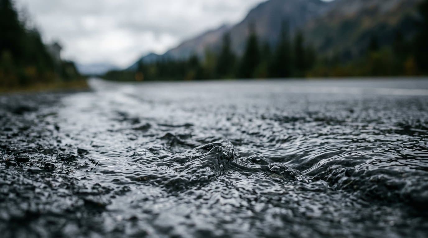 Cover image for article: Water flows over Seward Highway near mile 13 north of Seward, Alaska 511 reports