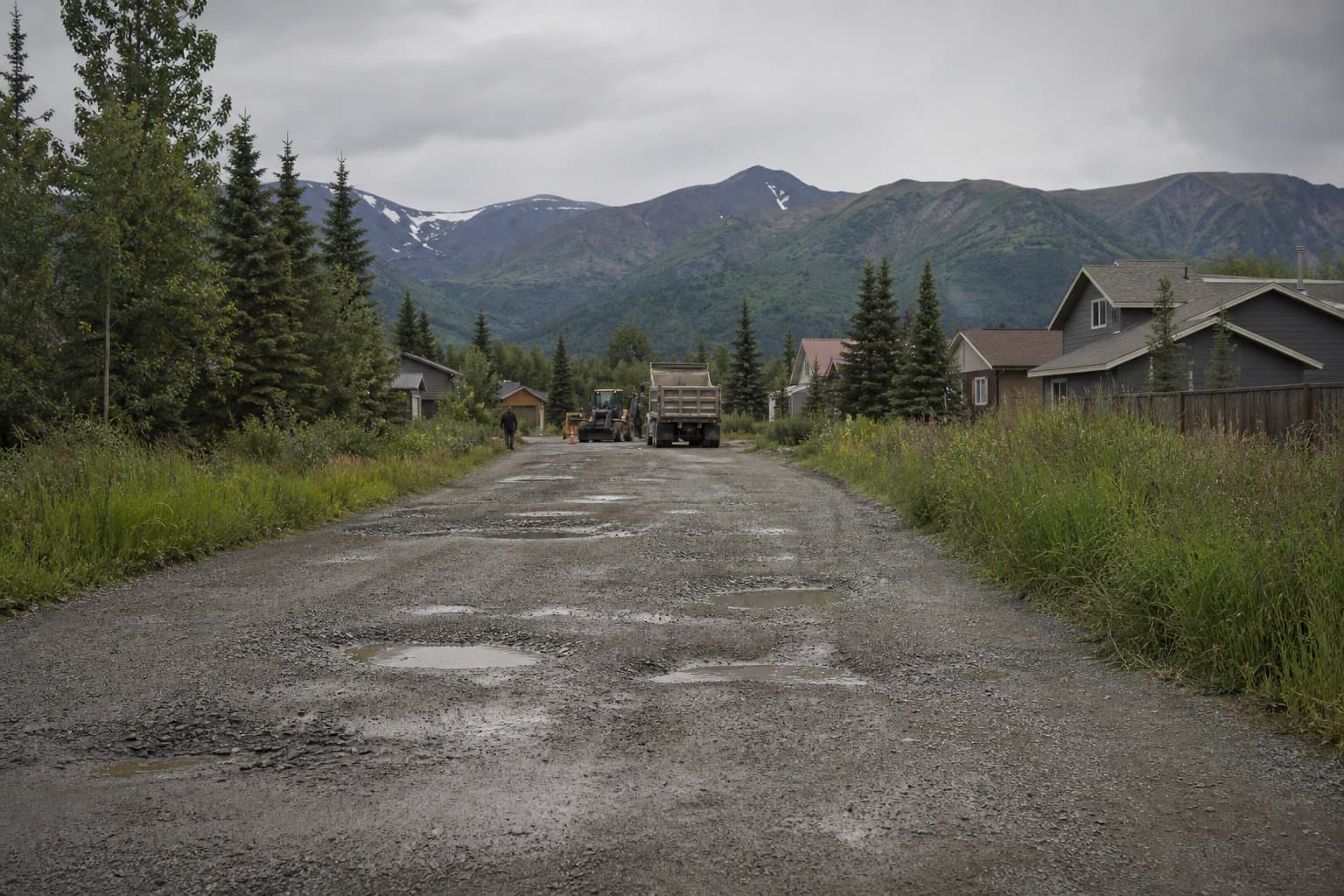 Cover image for article: Anchorage Assembly asked to add $75K to Rabbit Creek road contract after heavy breakup damage