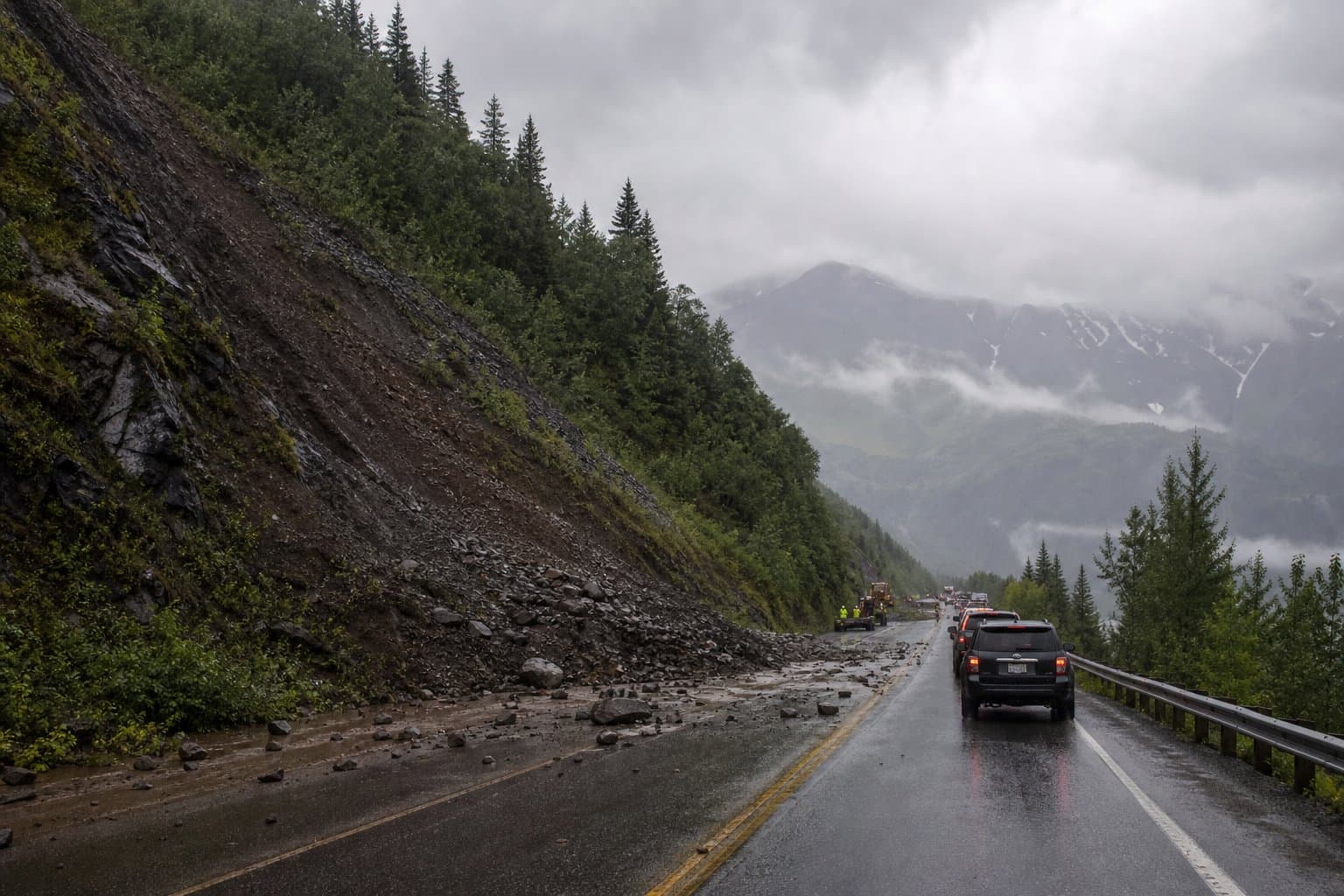 Cover image for article: Landslide blocks one lane on Richardson Hwy near Valdez