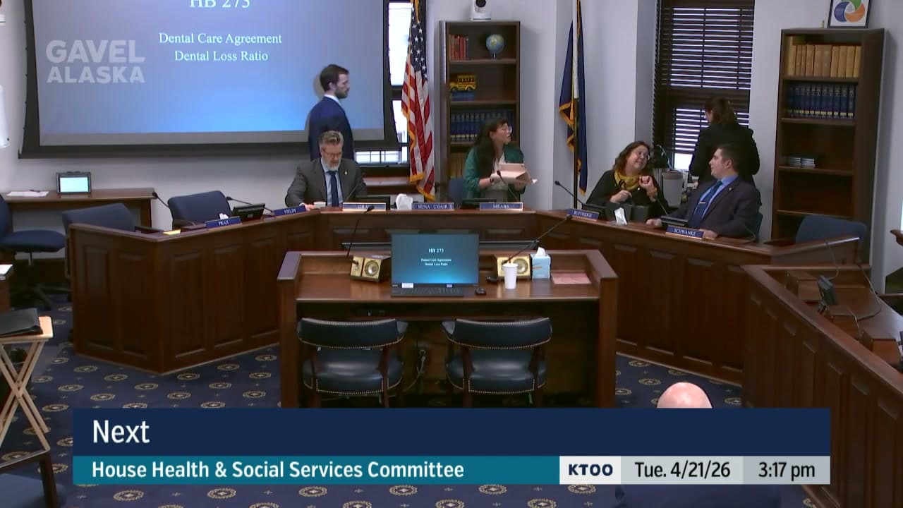 Cover image for article: Alaska House panel advances dental insurance transparency bill