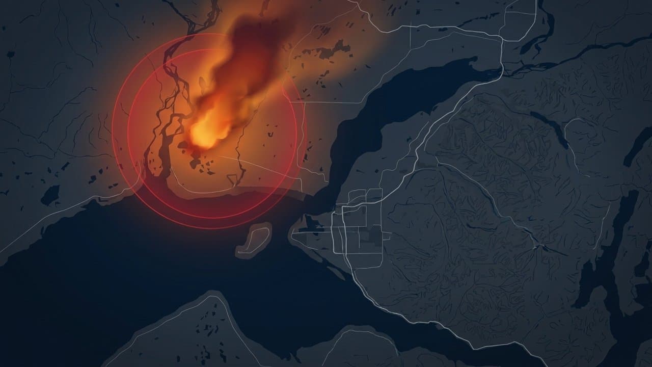 Cover image for article: Beluga Fire triggers nightly FAA flight restriction near Anchorage