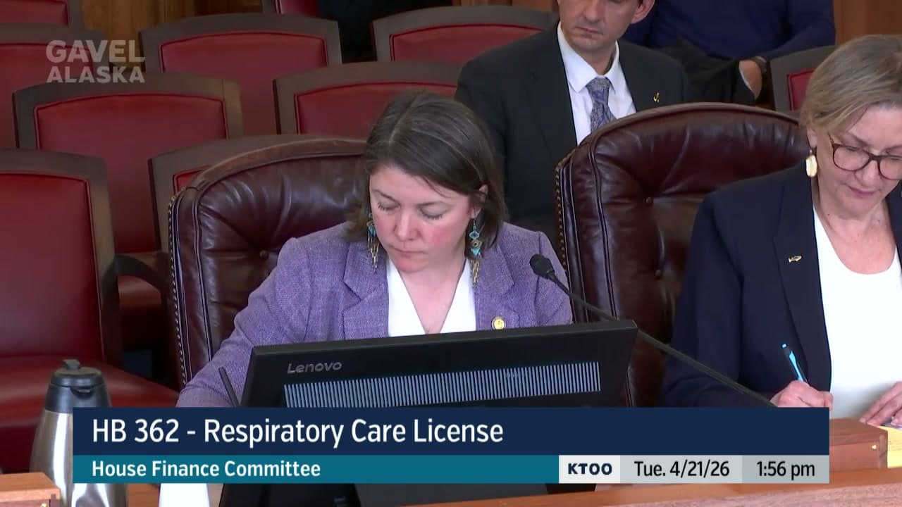 Cover image for article: House Finance hears respiratory therapist licensing bill, Alaska's last-state gap