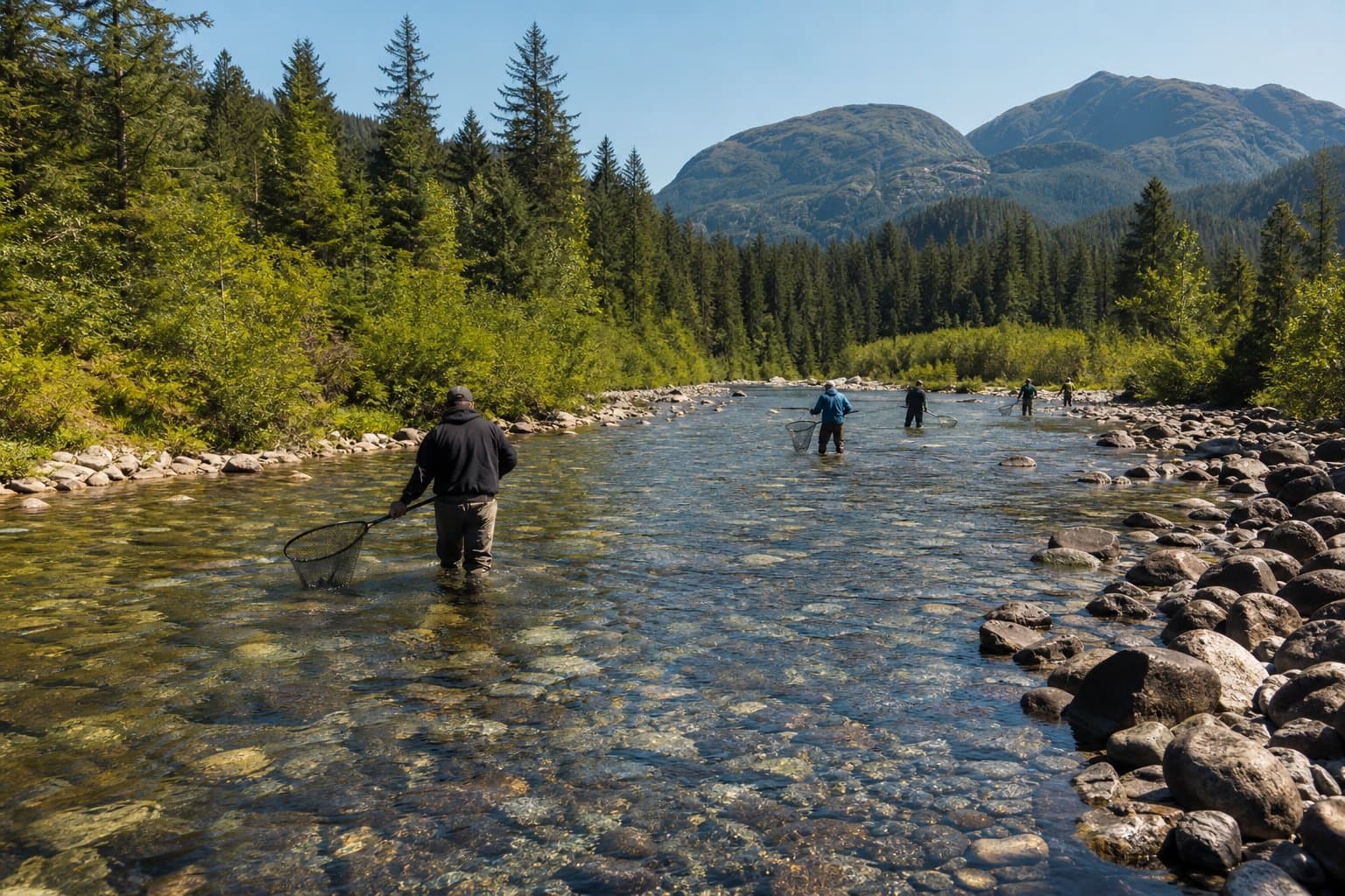 Cover image for article: Ketchikan Creek opens to dip netting for hatchery king salmon