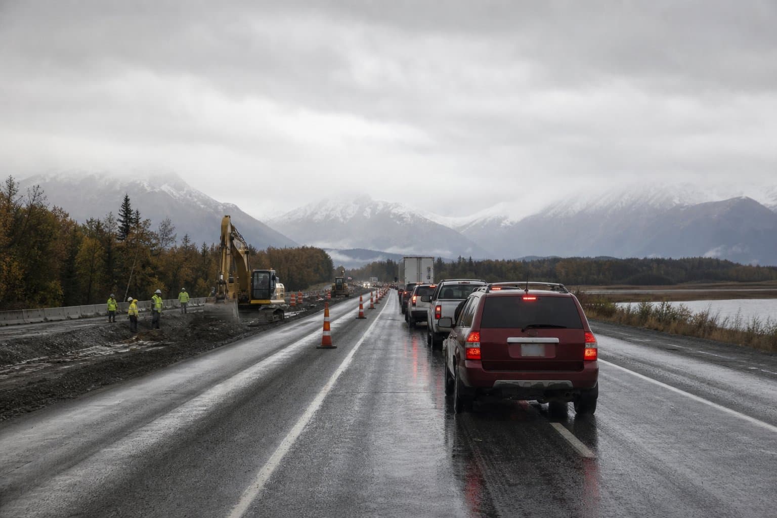 Cover image for article: Left lane closed near New Seward Hwy mile 117, set to end 4:10 p.m.