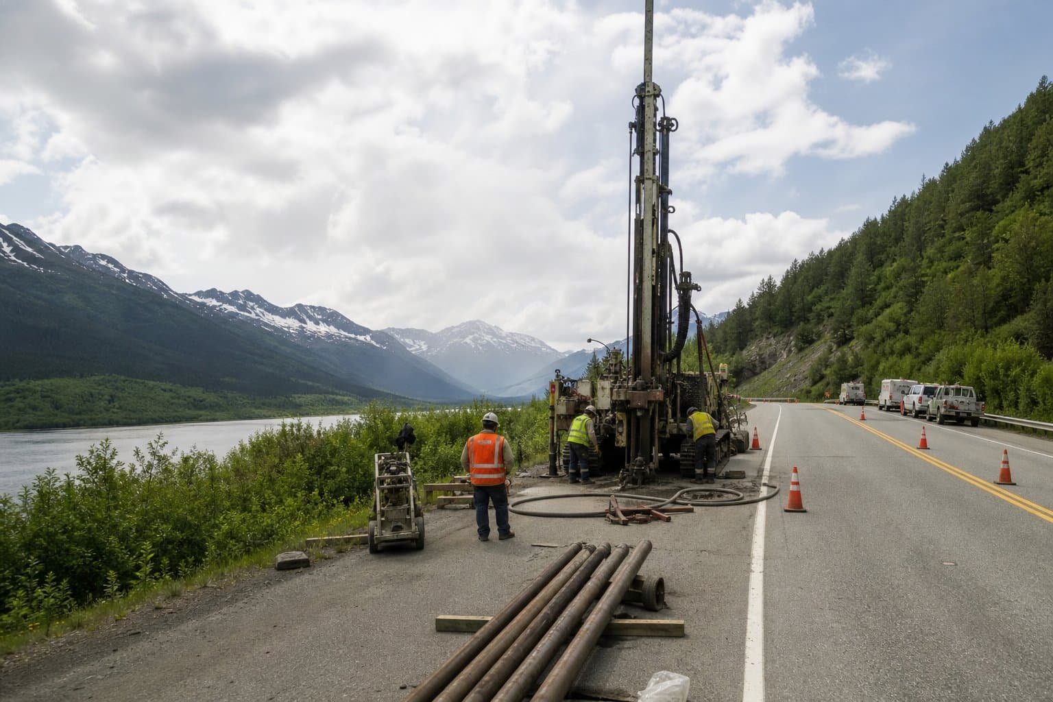 Cover image for article: DOT&PF reopens bidding for Seward Highway drilling near milepost 58