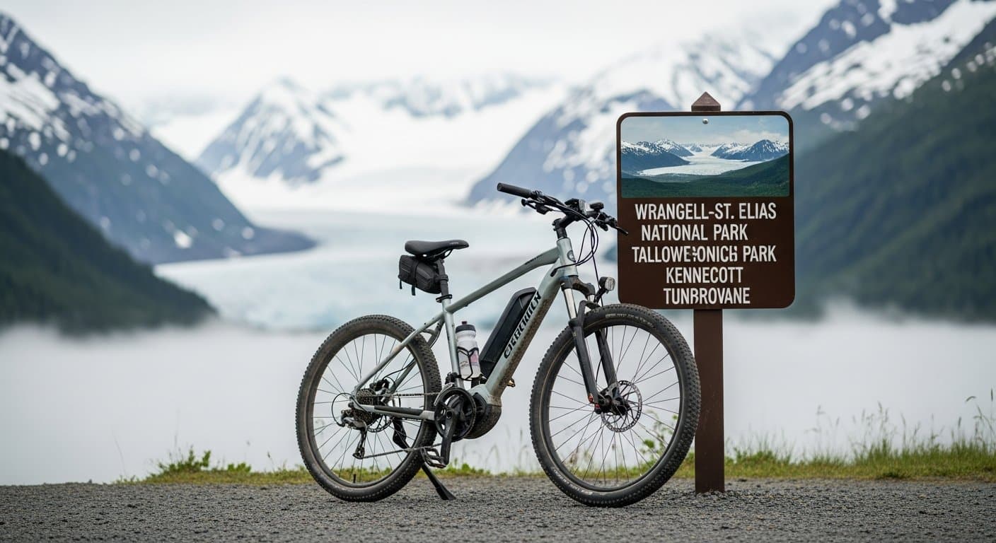 Cover image for article: Wrangell-St. Elias takes comment on letting e-bikes park at Kennecott turnaround