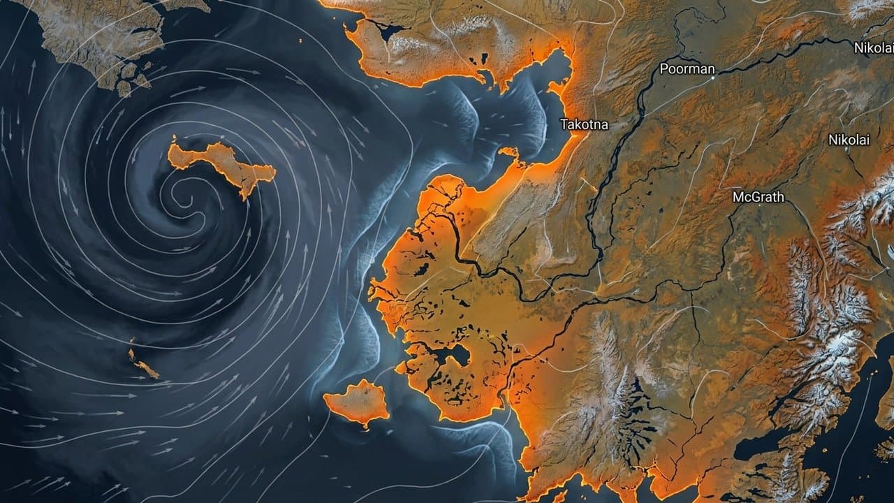 Cover image for article: NWS tracks Bering Sea low that could raise Yukon Delta water 1 to 3 feet