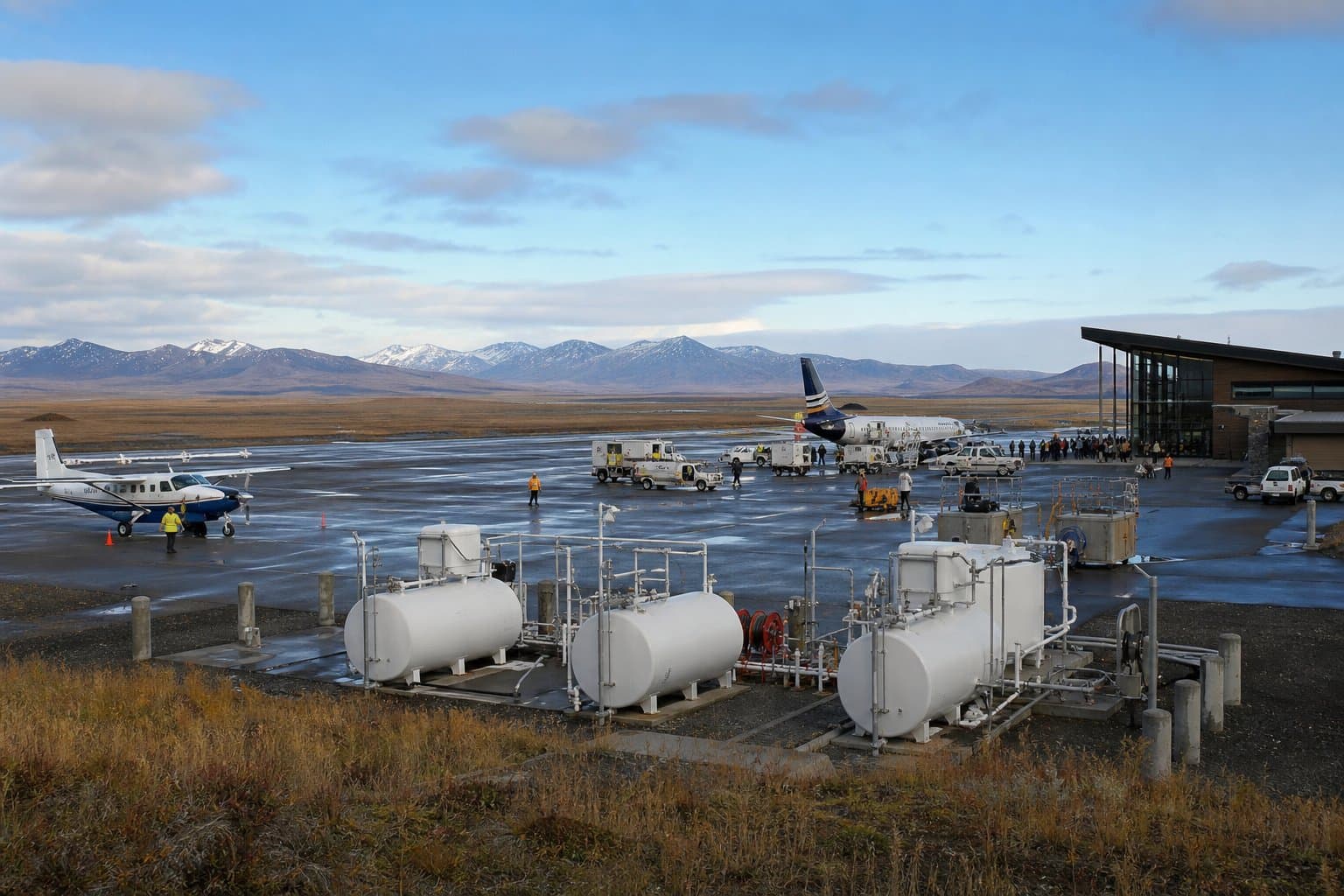 Cover image for article: Aleut Ventures opens Frosty Fuels crew and fueling facility at Cold Bay Airport