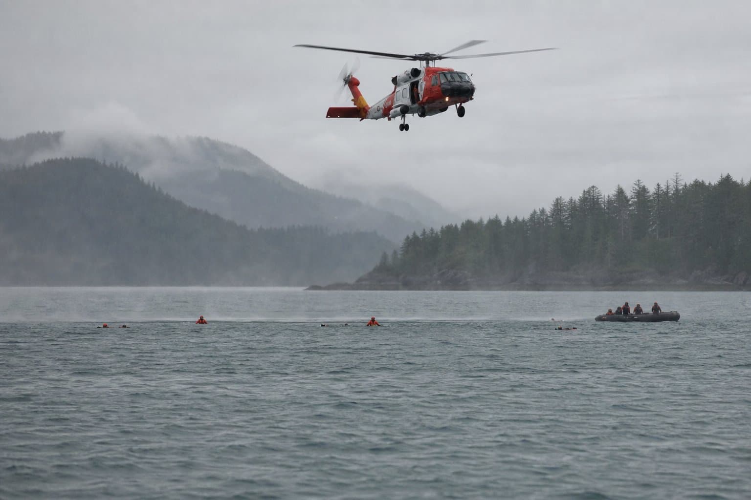 Cover image for article: All 4 crew rescued after Coast Guard Jayhawk crashes near Sitka