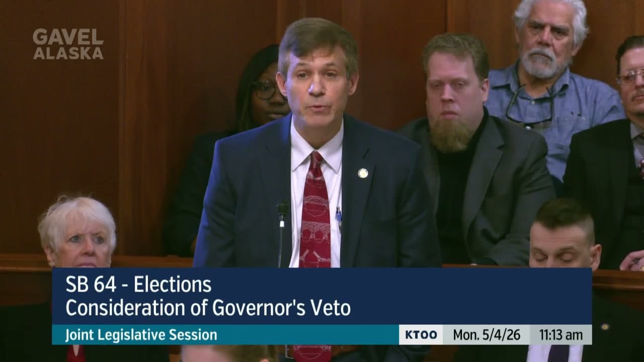 Cover image for article: Alaska Legislature Falls Two Votes Short of Overriding Elections Bill Veto
