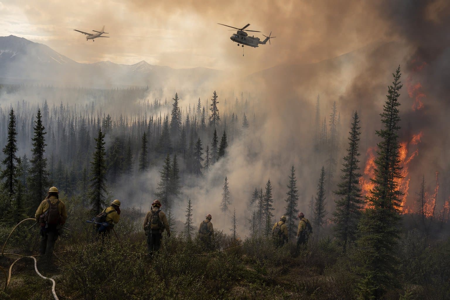 Cover image for article: Alaska DFFP battles 4 wildfires across Interior, Southcentral, Southwest