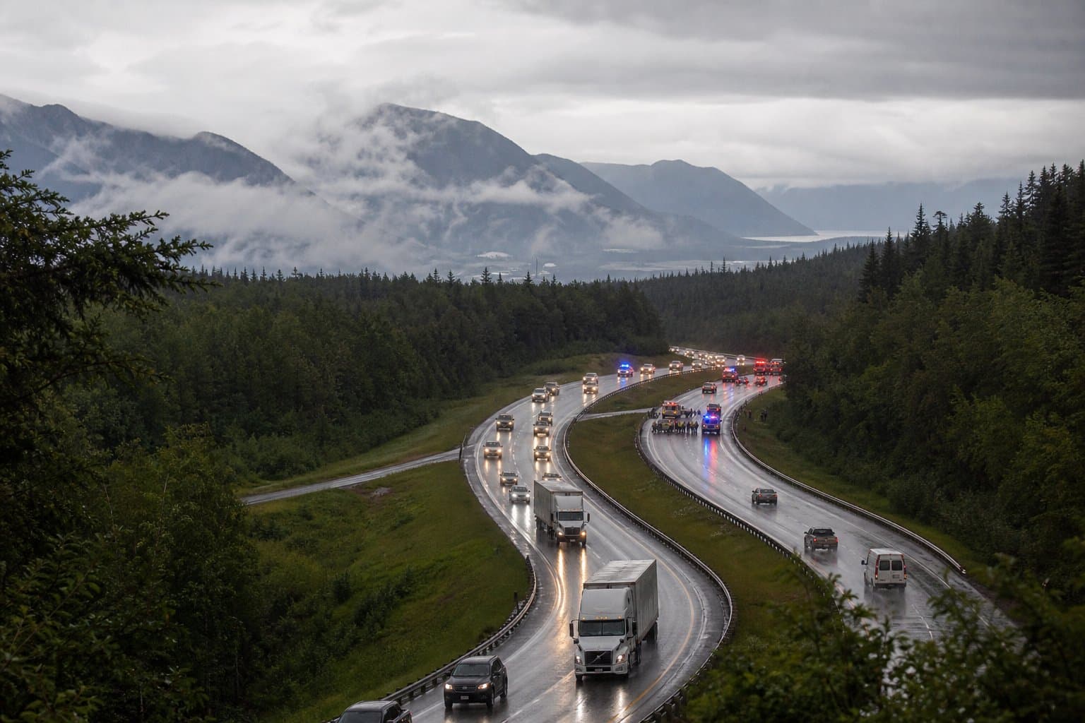 Cover image for article: Fatal crash at Glenn Highway S Curves slows Anchorage commute Thursday