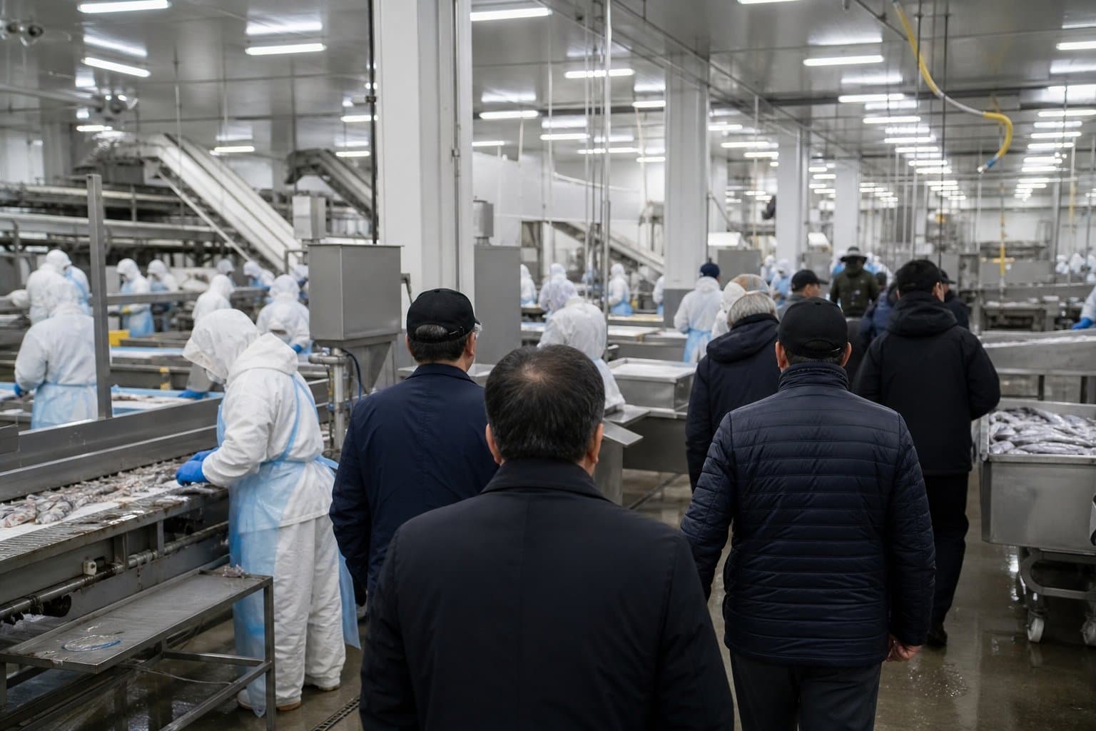 Cover image for article: Japanese surimi executives visit Dutch Harbor on ASMI trade mission