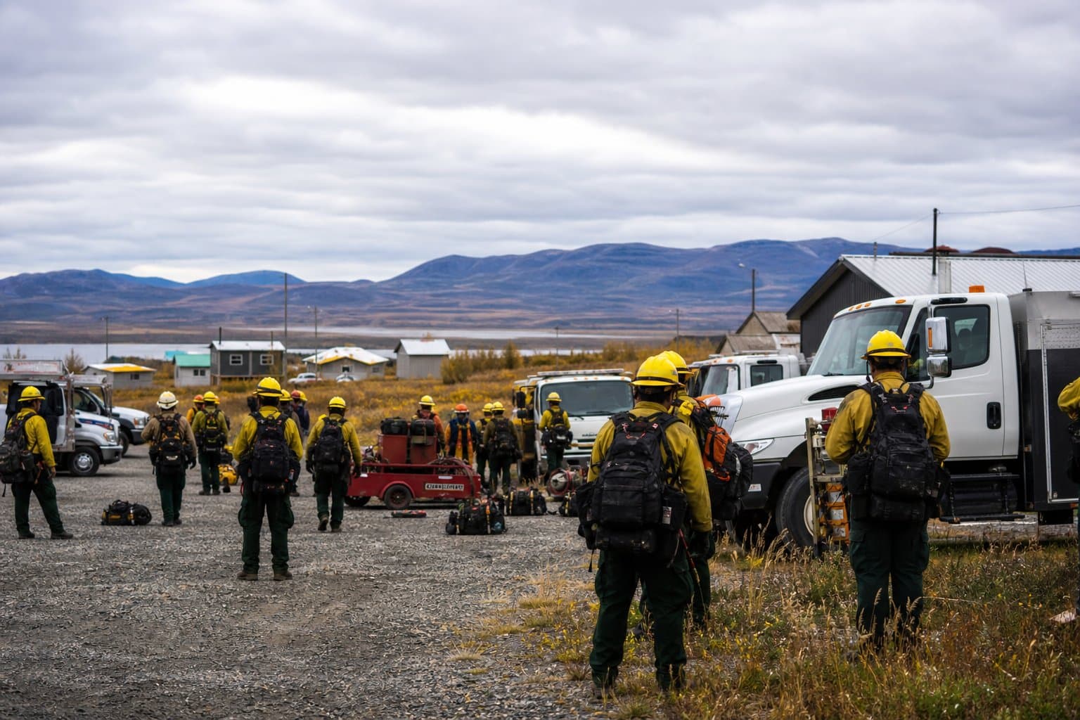 Cover image for article: The Nulato Hills Crew fights fire with hand tools, from five villages