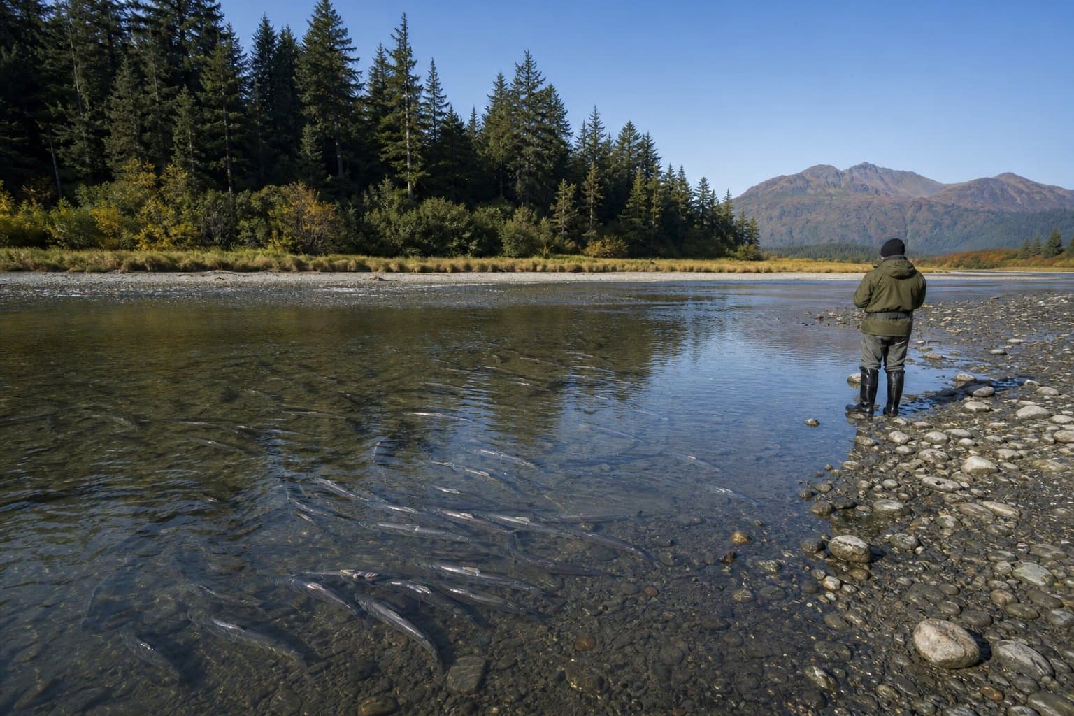 Cover image for article: Low water stalls Buskin River silvers at just over 500 fish
