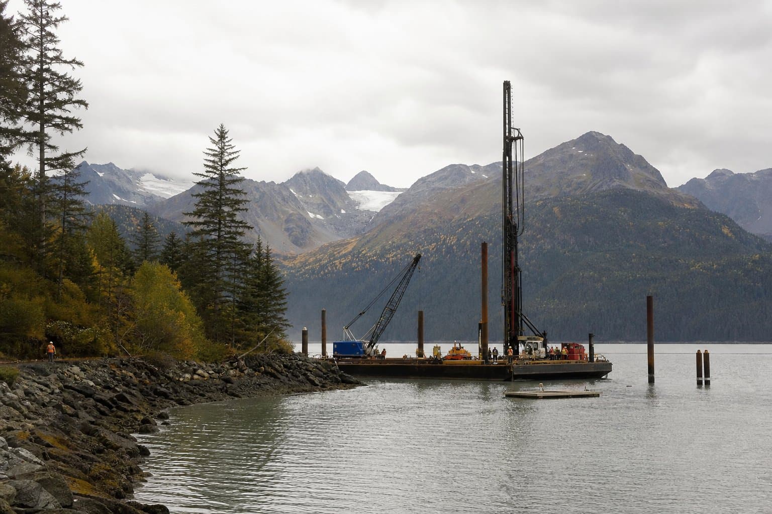Cover image for article: NOAA proposes letting Seward cruise dock pile driving run into 2027