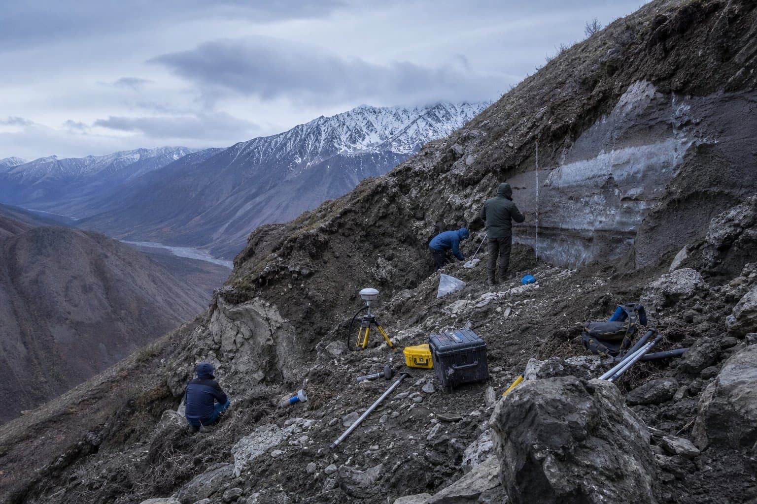 Cover image for article: NSF awards UAF $294,141 to study deep permafrost landslides in the Alaska Range