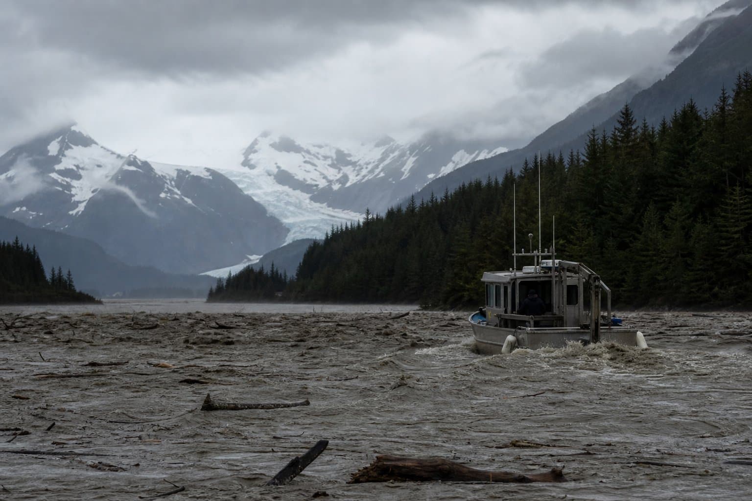 Cover image for article: Taku River glacial outburst flood warning in effect until 11 p.m. tonight