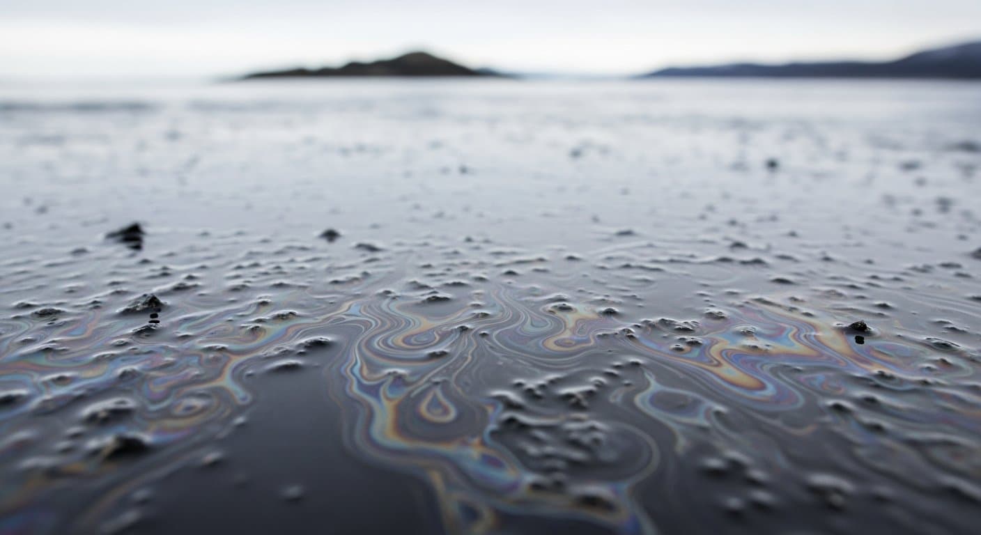 Cover image for article: As melting ice opens the Arctic to more ships, a UAA scientist studies how a spill would behave