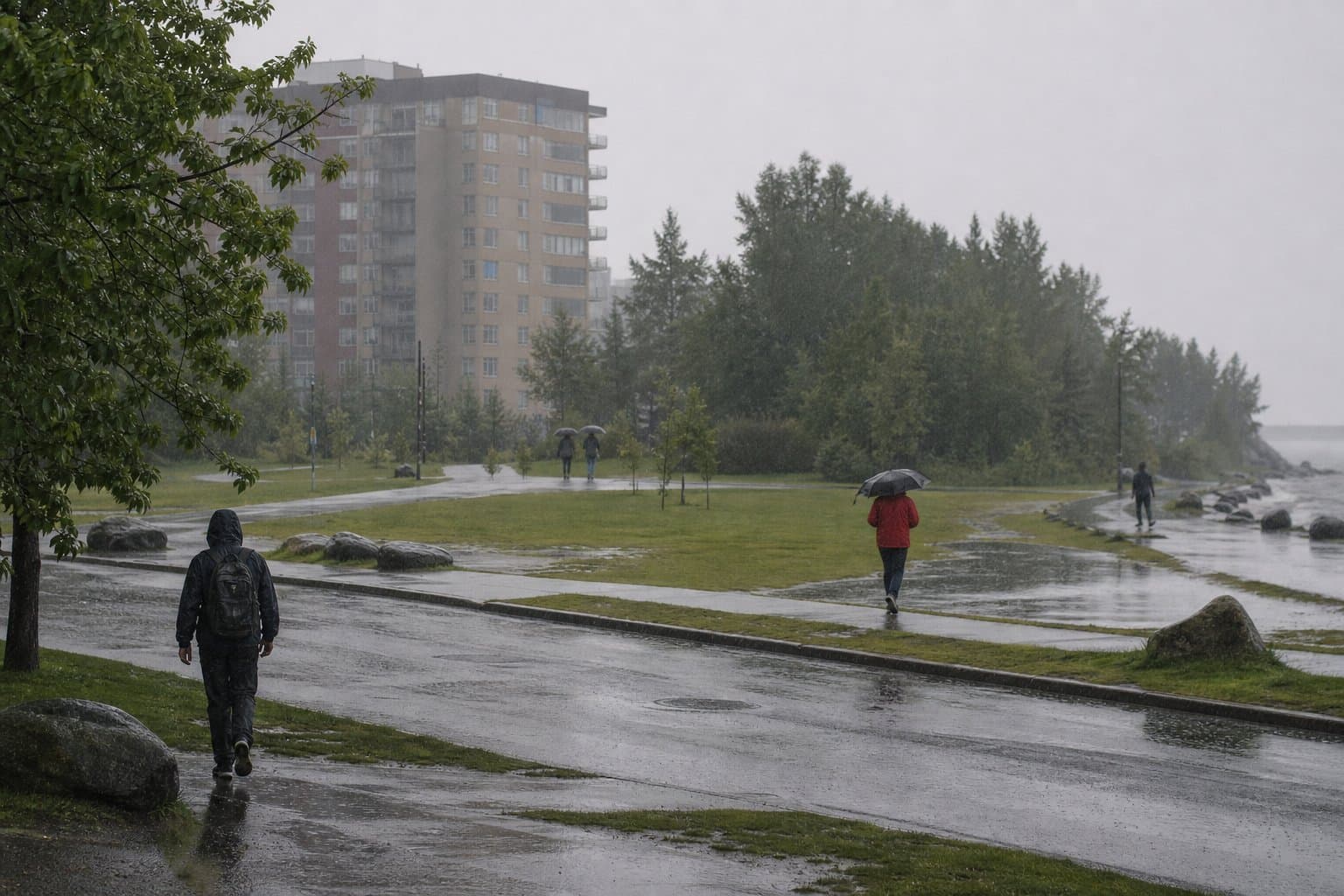 Cover image for article: Anchorage ties its record for wettest July