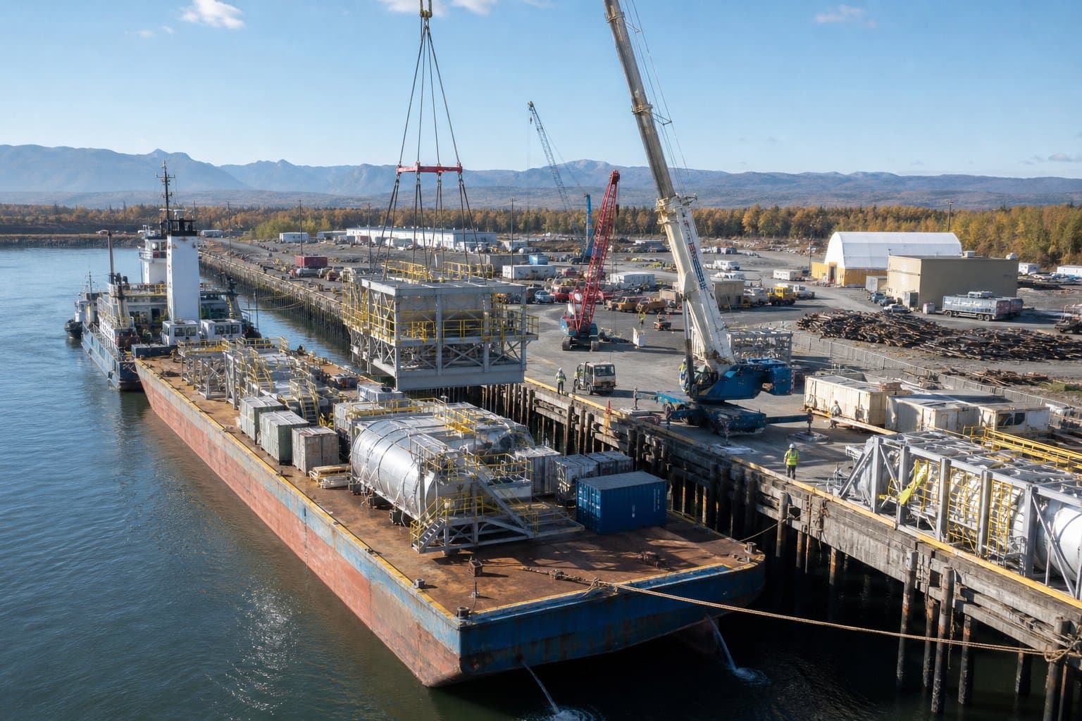 Cover image for article: A $43.4 million military award is building an antimony refinery at Port MacKenzie